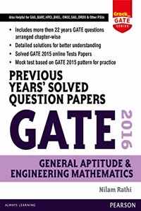 Previous Years' Solved Question Papers GATE 2016 Engineering Mathematics and General Aptitude