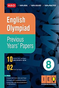 MTG English (IEO) Olympiad Previous Years Papers with Mock Test Papers Class 8 - Sample OMR Sheet with Chapterwise Analysis | SOF Olympiad Books For 2023-24 Exam MTG Editorial Board