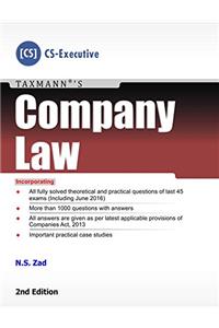 Company Law (CS-Executive) (2nd Edition, August 2016)