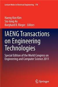 Iaeng Transactions on Engineering Technologies