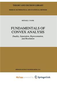 Fundamentals of Convex Analysis