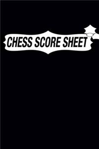 Chess Score Sheet