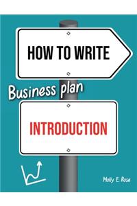 How To Write Business Plan Introduction