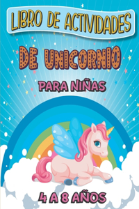 libro de actividades de unicornio para niñas 4 a 8 años