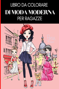 Libro Da Colorare Di Moda Moderna Per Ragazze
