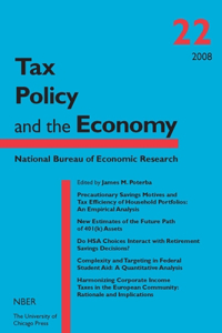 Tax Policy and the Economy, Volume 22, 22