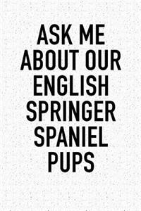 Ask Me about Our English Springer Spaniel Pups