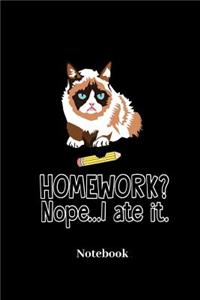 Homework? Nope I Ate It Notebook