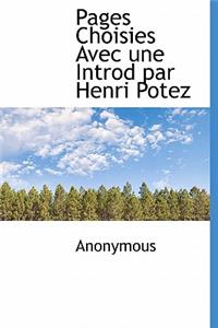 Pages Choisies Avec Une Introd Par Henri Potez