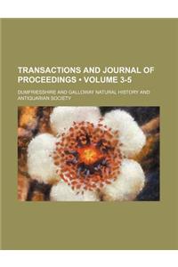 Transactions and Journal of Proceedings (Volume 3-5)