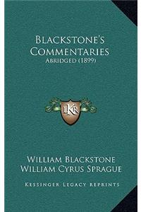 Blackstone's Commentaries