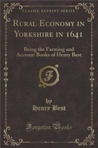 Rural Economy in Yorkshire in 1641
