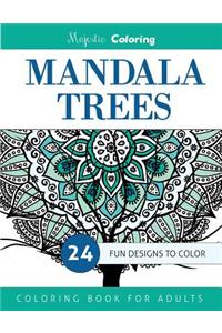 Mandala Trees Coloring Book for Grown-Ups