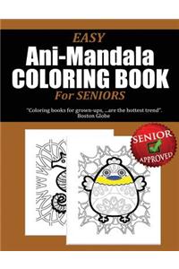 Easy Ani-Mandala Coloring Book for Seniors