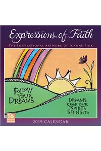2019 Expressions of Faith the Inspirational Artwork of Joanne Fink 16-Month Wall Calendar: By Sellers Publishing
