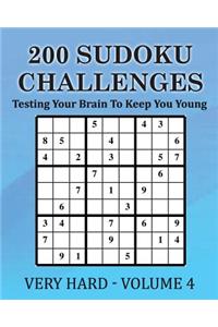 200 Sudoku Challenges - Very Hard - Volume 4