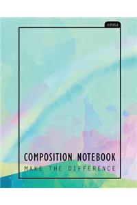 Composition Notebook: Over the Rainbow Pastel Design, 110 Ruled Pages (8x10 Inches) 100% Notebook