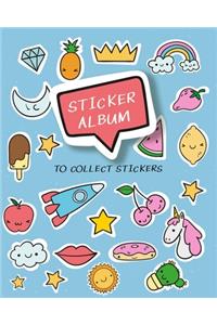 Sticker Album To Collect Stickers