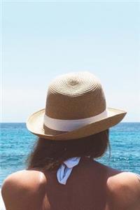 Girl in a Hat on the Beach Vacation Journal