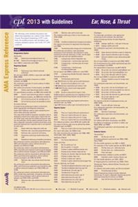 CPT 2013 Express Reference Coding Card Ear, Nose, Throat