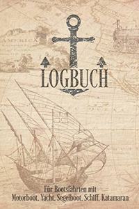 Logbuch für Bootsfahrten mit Motorboot, Yacht, Segelboot, Schiff, Katamaran