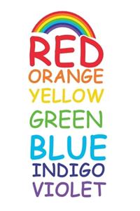 red orange yellow notebook