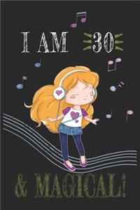 I AM 31 and Magical !! Girly Music sheet book: A sheet music For Girly Music Lovers, Birthday & Christmas Present For Girly Music Lovers,31 years old Gifts