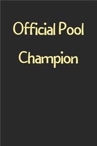 Official Pool Champion