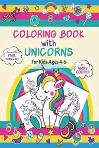 Coloring Book with Unicorns For Kids Ages 4-6