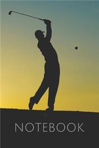 Golf Sunset Notebook