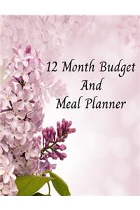 12 Month Budget and Meal Planner