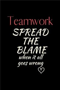 Teamwork SPREAD THE BLAME when it all goes wrong