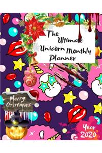 The Ultimate Merry Christmas Unicorn Monthly Planner Year 2020