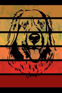 Livestock Guardian Dog Retro Stripes Notebook