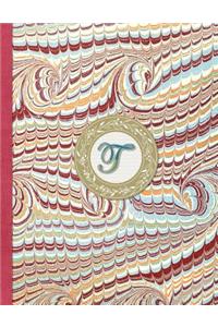 Monogrammed Planner 2019 Personalized Initial Letter T