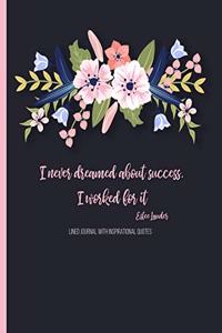 I Never Dreamed about Success. I Worked for It (Estee Lauder)