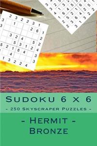 Sudoku 6 X 6 - 250 Skyscraper Puzzles - Hermit - Bronze