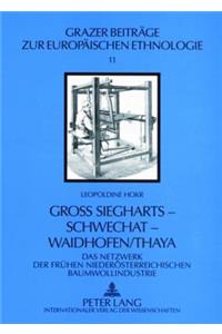 Groß Siegharts - Schwechat - Waidhofen/Thaya: Das Netzwerk Der Fruehen Niederoesterreichischen Baumwollindustrie