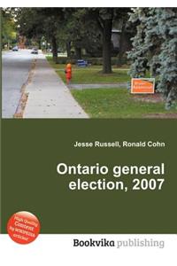 Ontario General Election, 2007