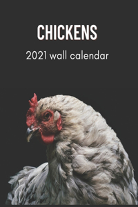 Chickens wall calendar 2021