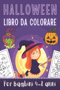 Halloween Libro da colorare Per Bambini 4-8 anni