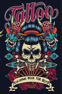 Tattoo Coloring Book for Boys