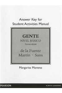 Answer Key for Student Activities Manual for Gente