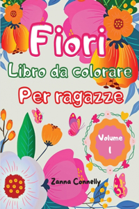 Fiori libro da colorare per ragazze