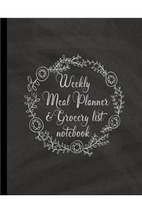 Weekly Meal Planner & Grocery List Notebook