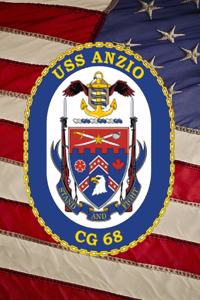 US Navy Guided Missile Cruiser USS Anzio (CG 68) Crest Badge Journal