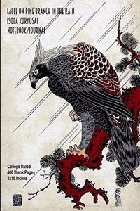 Eagle on Pine Branch in the Rain - Isoda Koryusai - Notebook/Journal