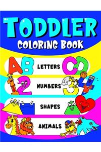 Toddler Coloring Book Letters, Numbers, Shapes & Animals