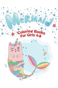 Mermaid Coloring Books For Girls 4-8