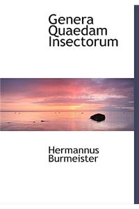 Genera Quaedam Insectorum